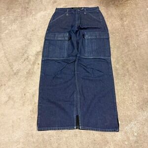 Crazy Vintage Y2K Levi's Silvertab Blue Denim Baggy Cargo Jeans Skater 34x34